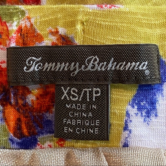 Tommy Bahama Abstract Floral Rayon Pull-On Midi Skirt w Godets - Picture 3 of 8